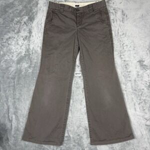 Gap Women's Pants Size 6 Flared/Bootcut Khaki Cotton Stretch Mid Rise